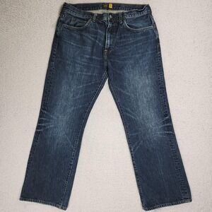 J.Crew Bootcut Jeans Mens 36x30 Blue Denim Classic 5 Pocket Style 29071